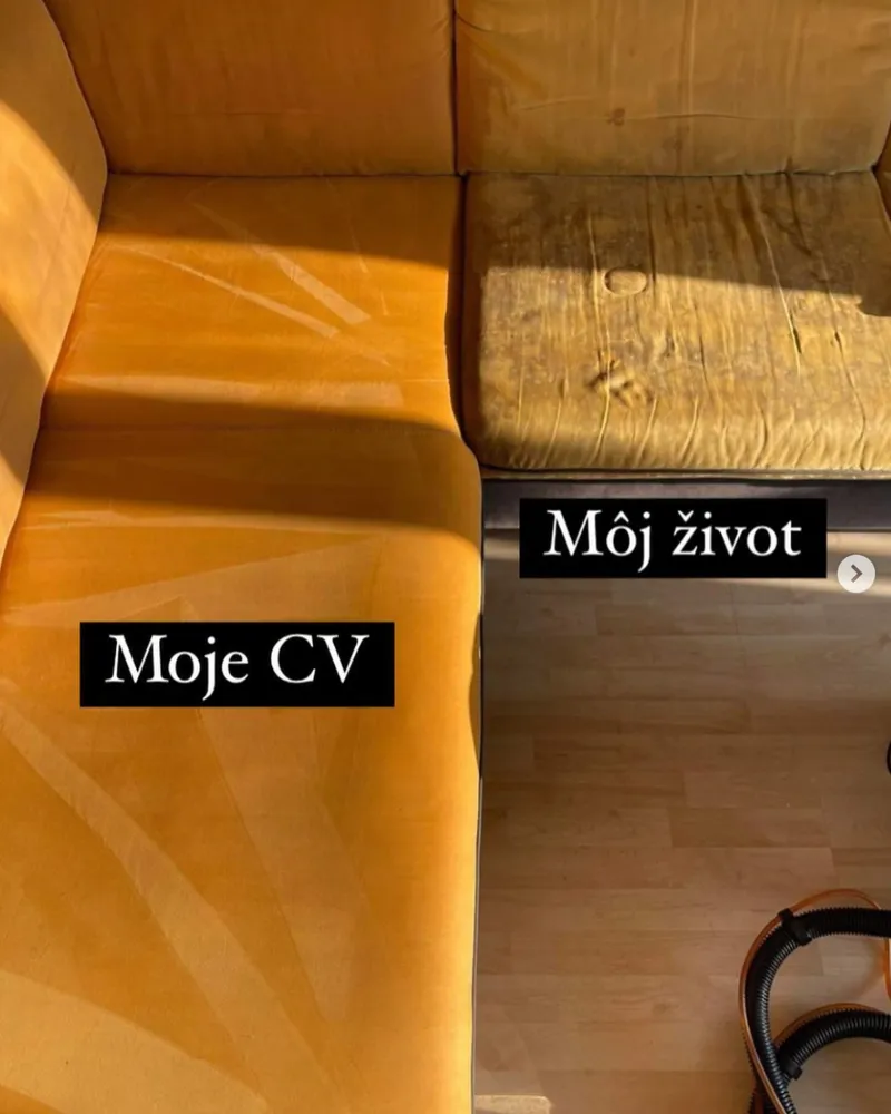 Pred a po čistení sedačky 7